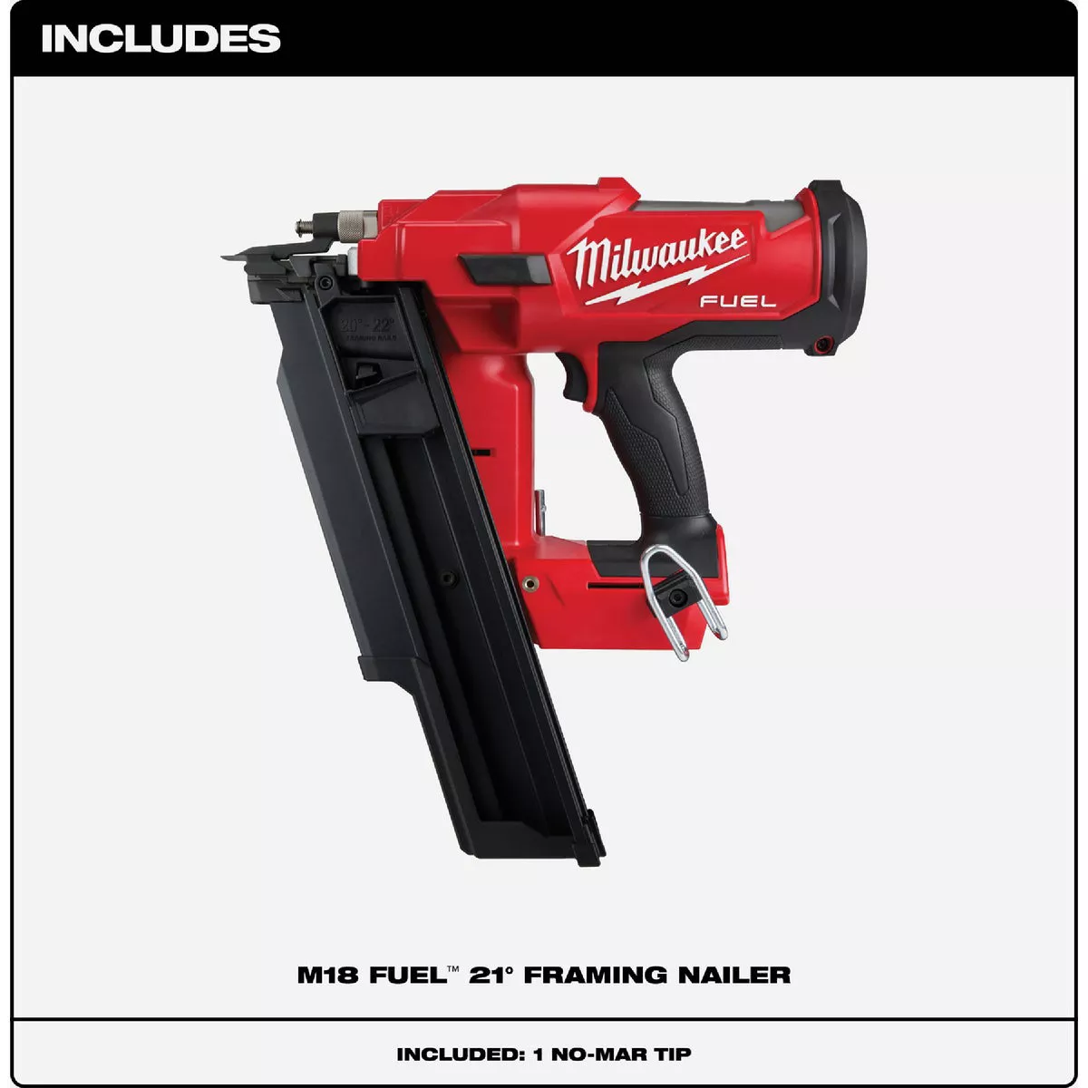 Milwaukee M18 FUEL 3-1/2 in. 18-Volt 21-Degree Brushless Cordless Framing Nailer (Tool-Only) with Clear Anti Scratch Glasses