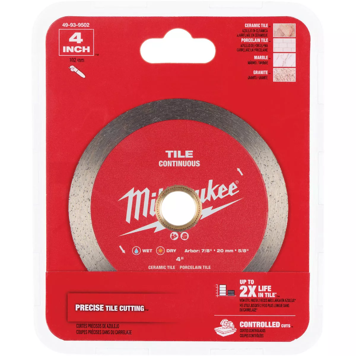 Milwaukee 4 In. Continuous Rim Tile Diamond Blade - photo 2