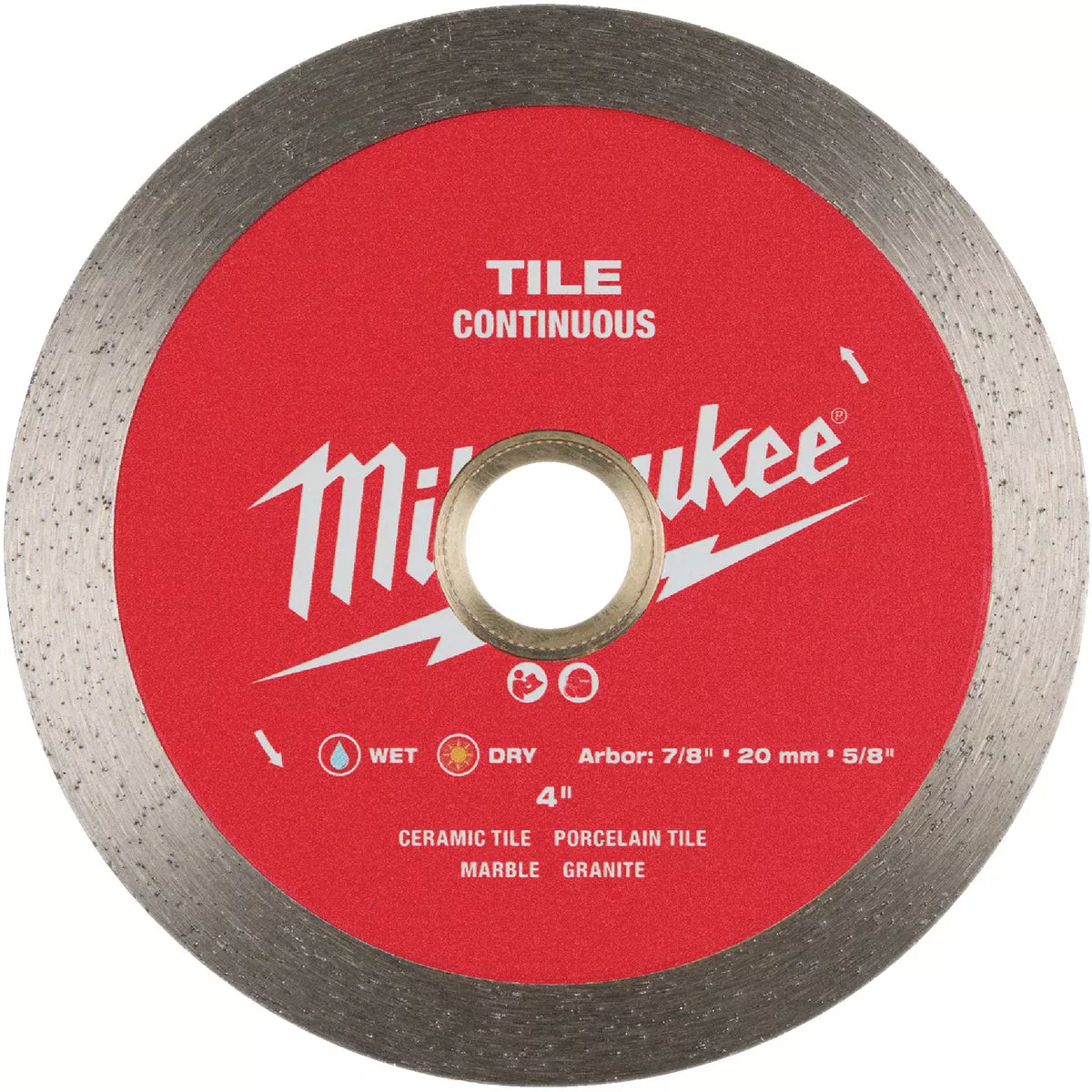 Milwaukee 4 In. Continuous Rim Tile Diamond Blade - photo 3