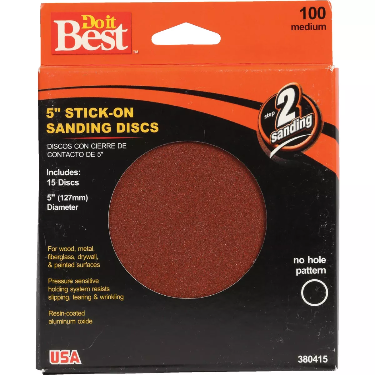 Do it Best 5 In. 100 Grit Stick-On Sanding Disc (15-Pack)