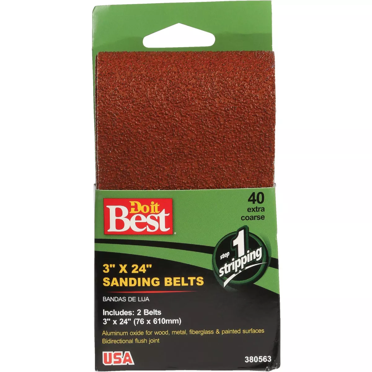 Do it Best 3 In. x 24 In. 40 Grit Heav-Duty Sanding Belt (2-Pack)