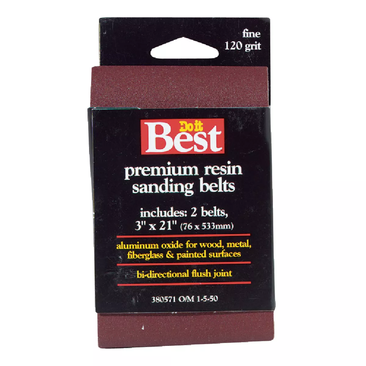 Do it Best 3 In. x 21 In. 120 Grit Heavy-Duty Sanding Belt (2-Pack)