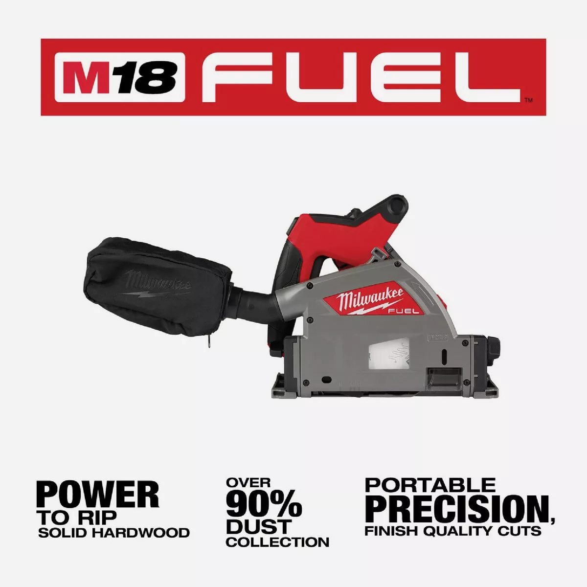 Milwaukee M18 FUEL Brushless 6-1/2 In. Cordless Plunge Track Saw Kit with 6.0 Ah Battery & Charger - photo 4