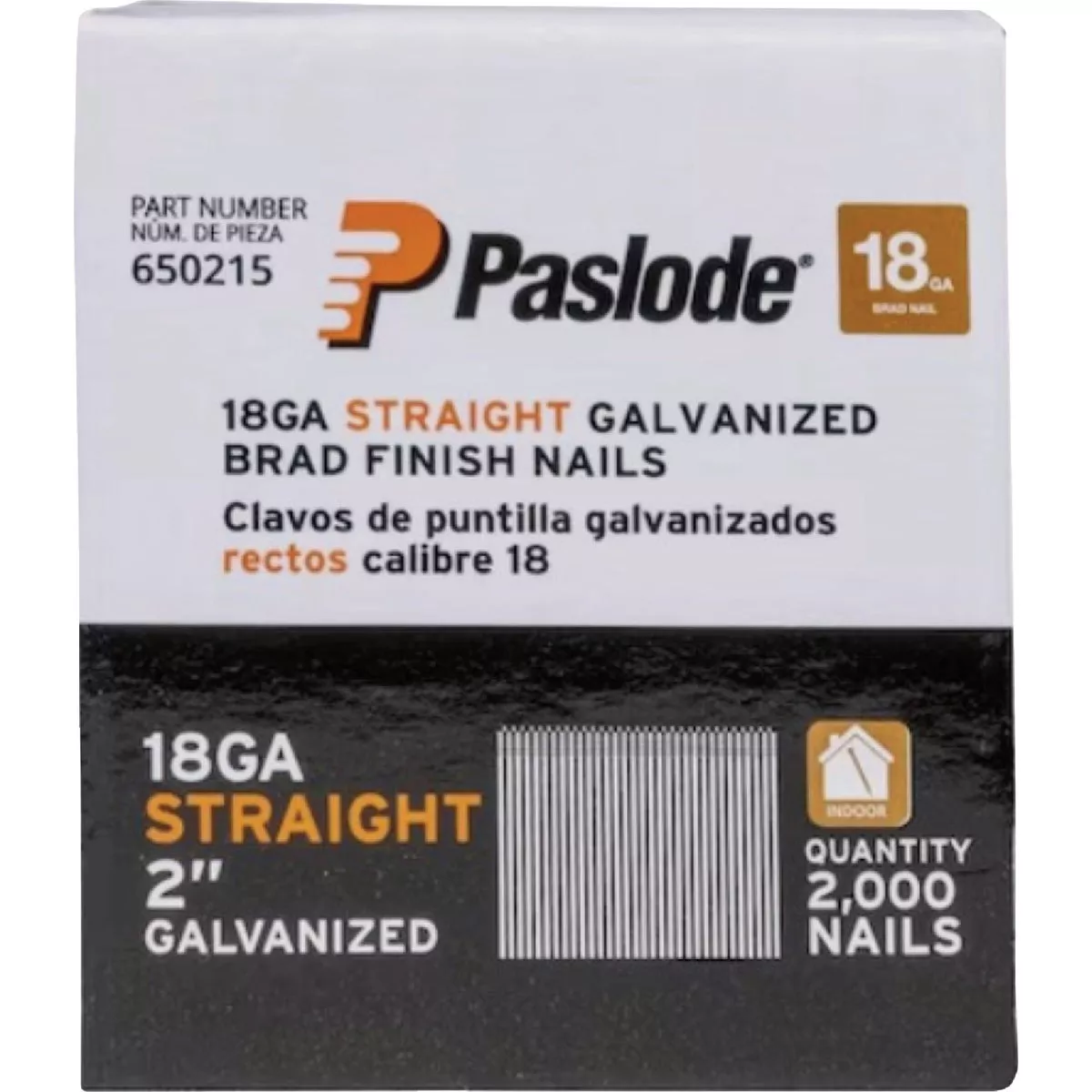 Paslode 2 In. 18-Gauge Galvanized Straight Brad Nails (2000 Ct.)