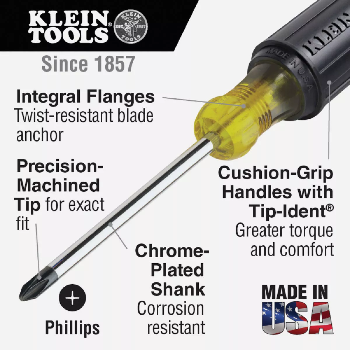 Klein #2 x 10 In. Round Shank Phillips Screwdriver - photo 2