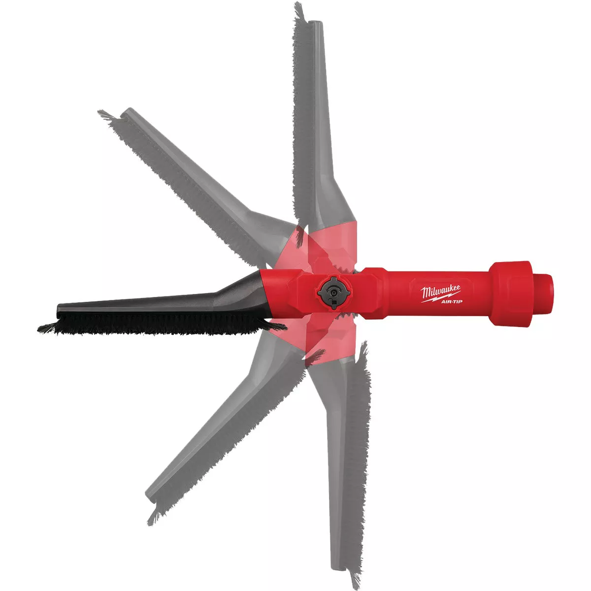 Milwaukee AIR-TIP 1-1/4 In. - 2-1/2 In. Red Plastic Low-Profile Pivoting Vacuum Brush - photo 3