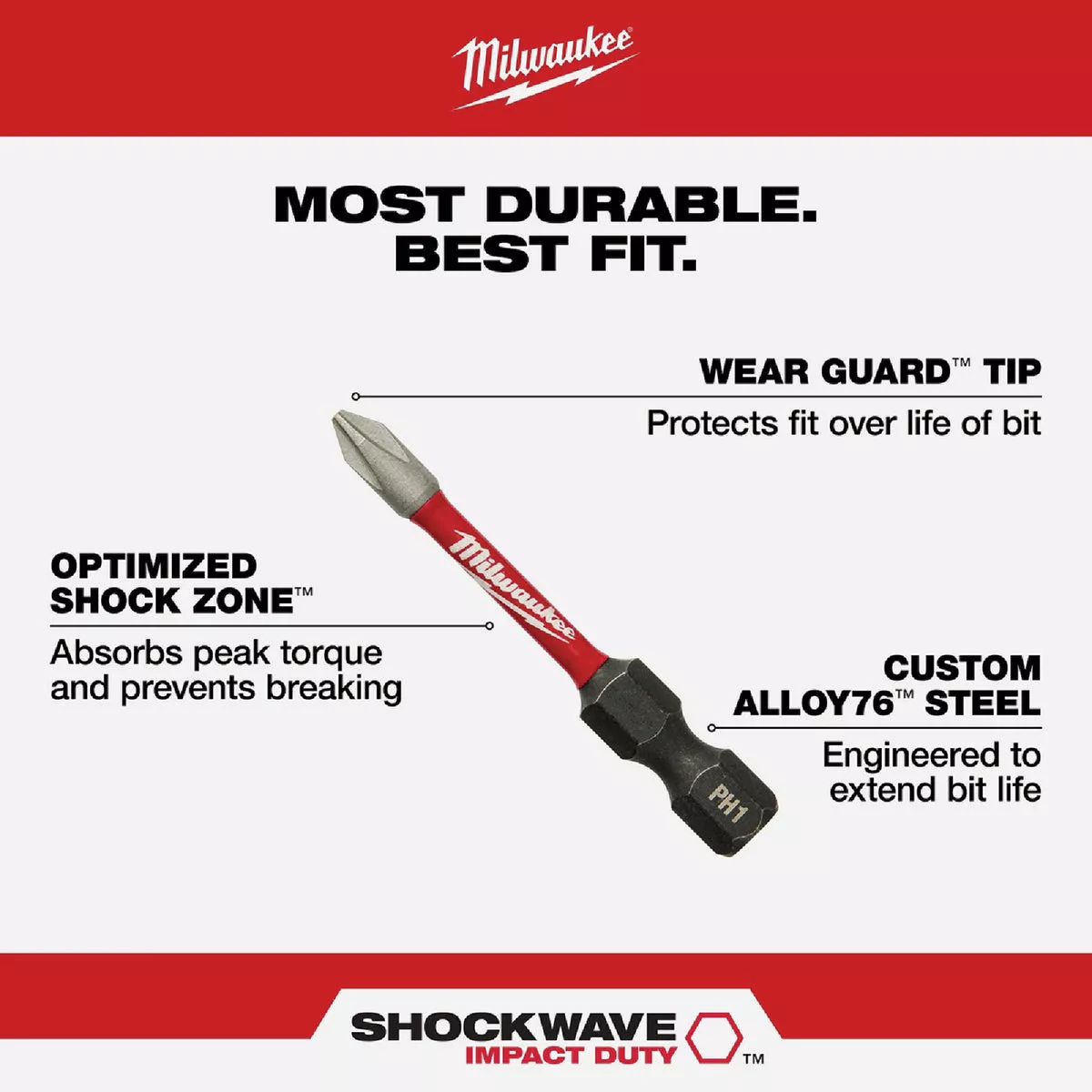 Milwaukee SHOCKWAVE 54-Piece Impact Duty Screwdriver Bit Set - photo 4