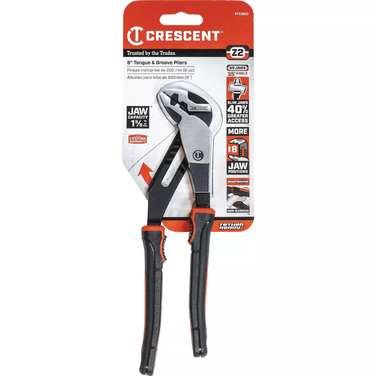 Crescent 8 In. Straight Jaw Tongue & Groove Pliers - photo 2