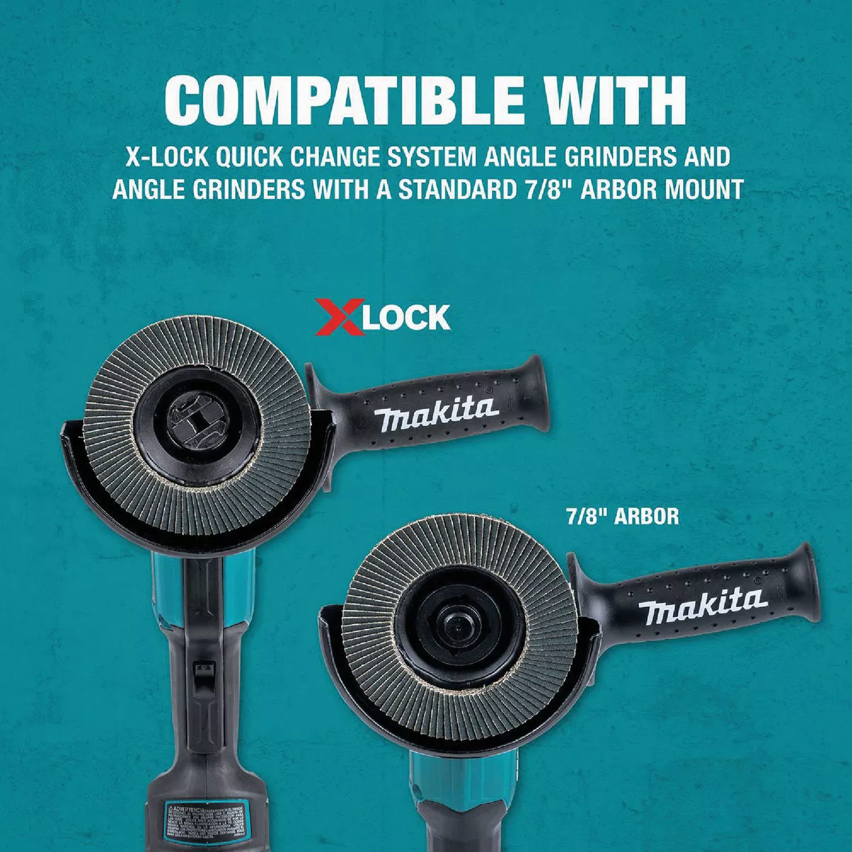 Makita X-LOCK 4-1/2 In. x 7/8 In. 80-Grit Type 29 Zirconia Angle Grinder Flap Disc - photo 6