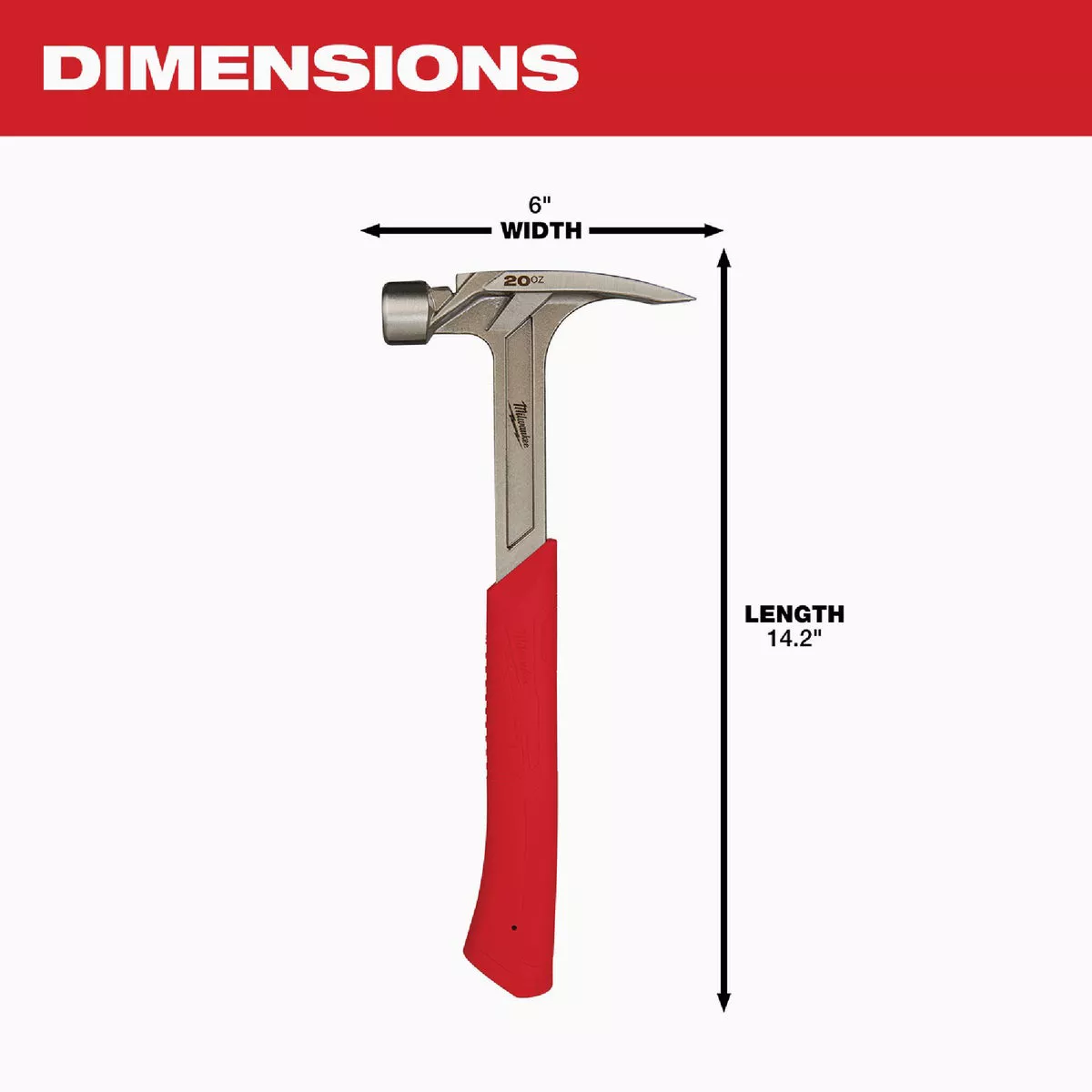 Milwaukee 20 Oz. Smooth-Face Rip Claw Hammer with Steel Handle - photo 6