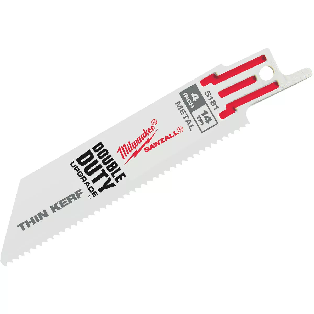 Milwaukee SAWZALL 4 In. 14 TPI Metal Reciprocating Saw Blade (5-Pack)