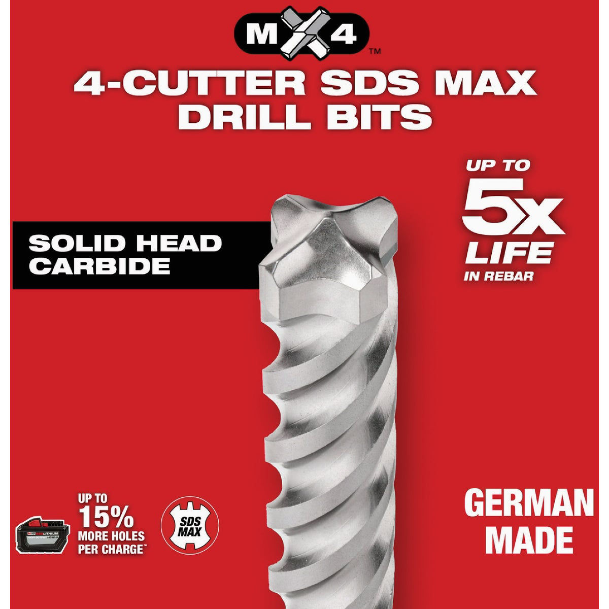 11 Pcs SDS Plus Rotary Hammer Drill Bits Set Chisels Bits Carbide