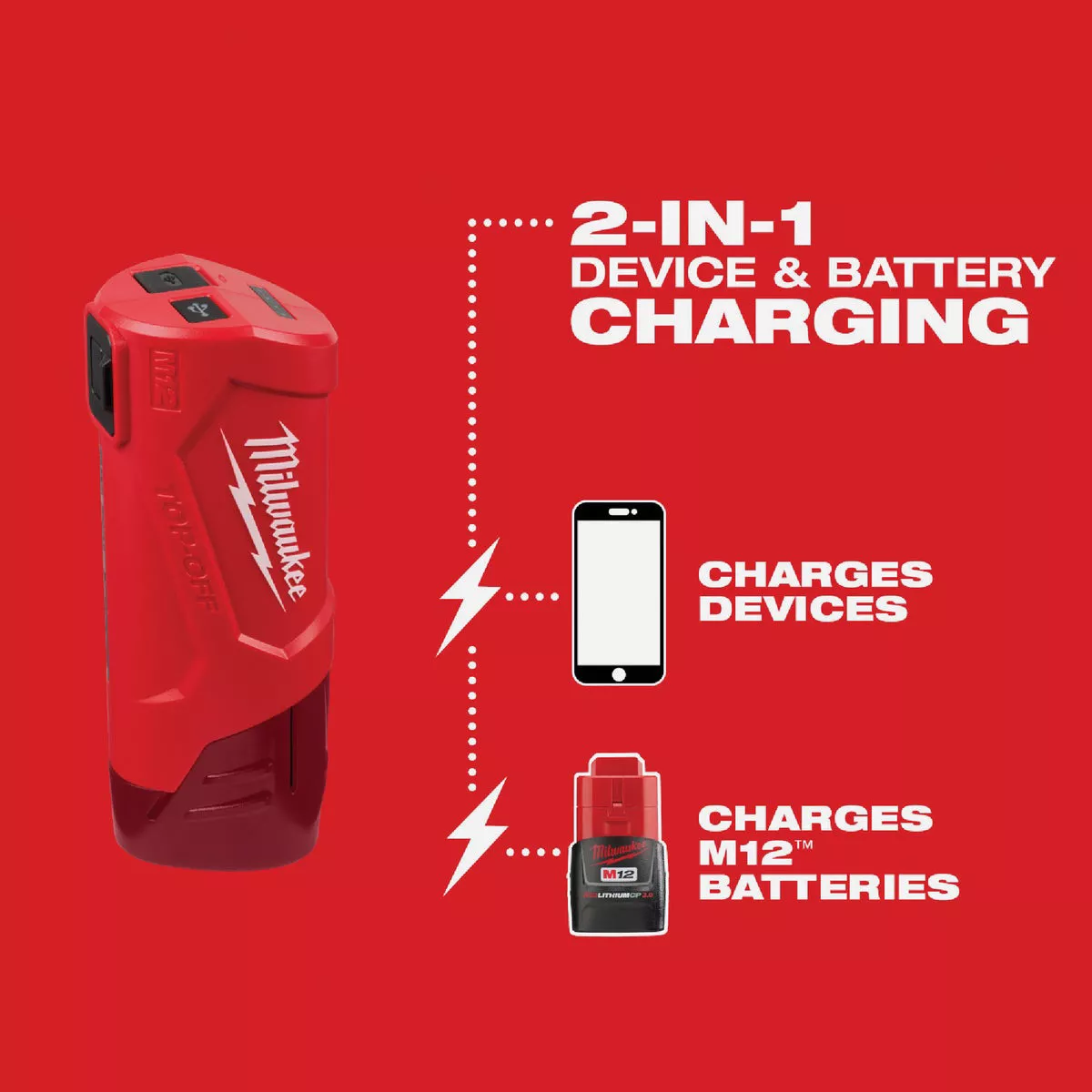 Milwaukee M12 TOP-OFF Power Supply & Charger - photo 4