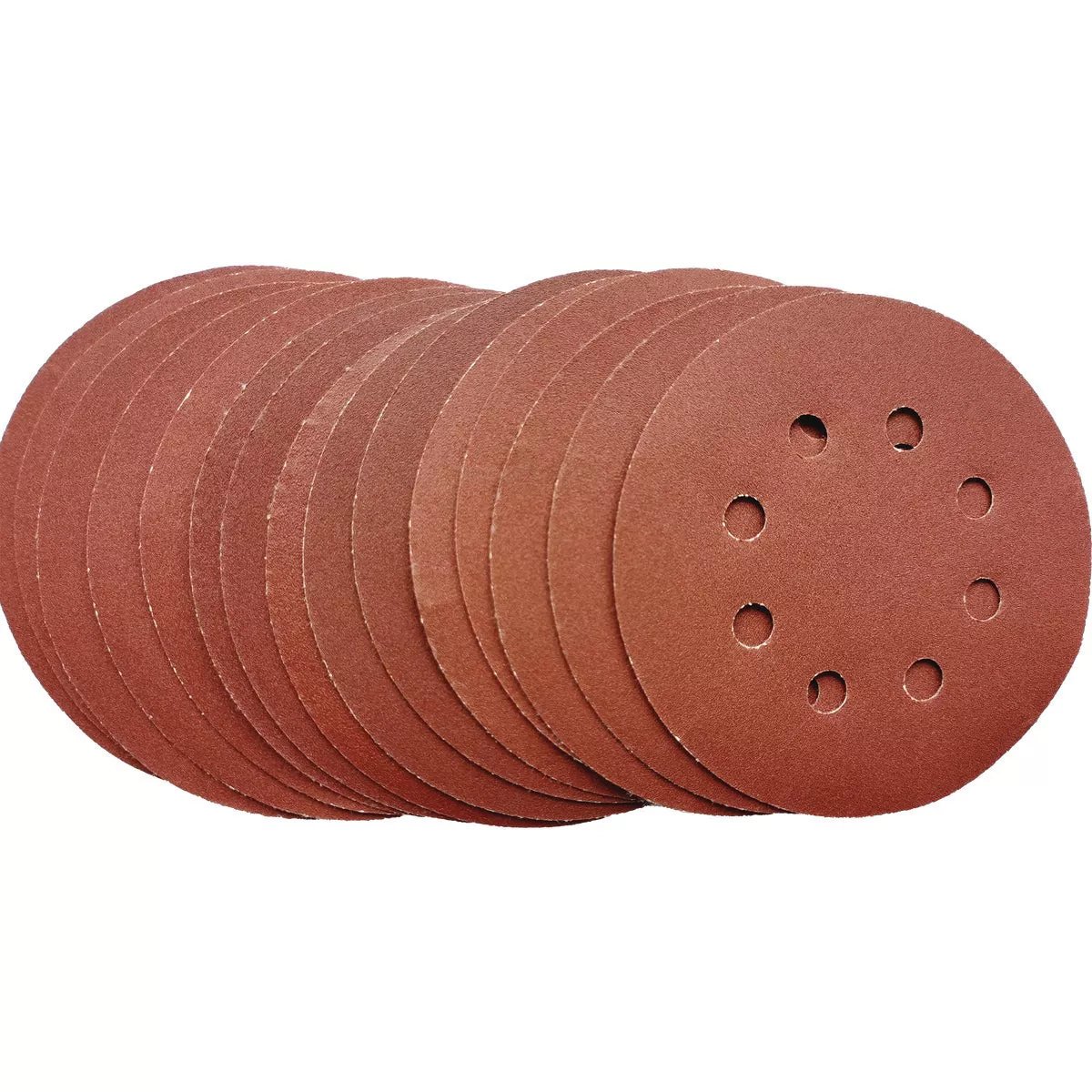 5 In. 220-Grit 8-Hole Pattern Vented Sanding Disc with Hook & Loop Backing (15-Pack)