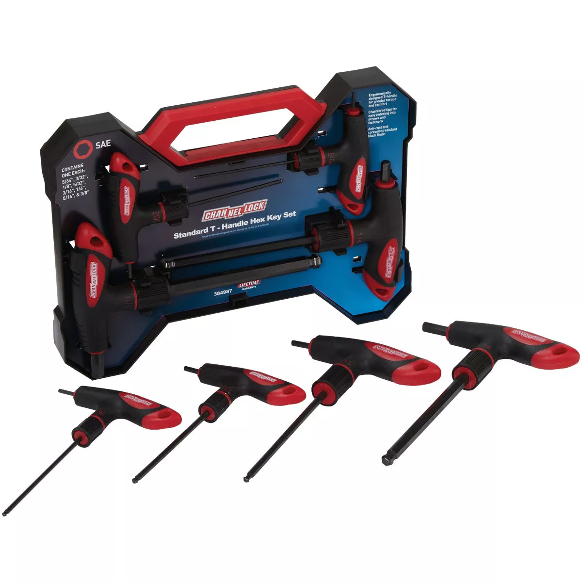 Channellock SAE T-Handle Ball-End Hex Key Set, 8-Piece | Do it Best