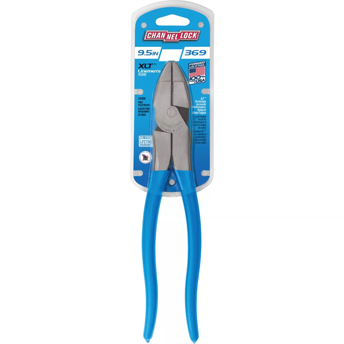 Channellock XLT 9-1/2 In. High Carbon Steel Round Nose Linesman Pliers - photo 2