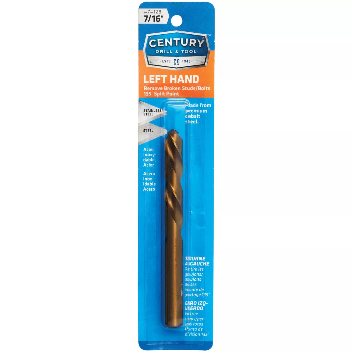 Century Drill & Tool 7/16 In. Cobalt Steel Left Hand Drill Bit