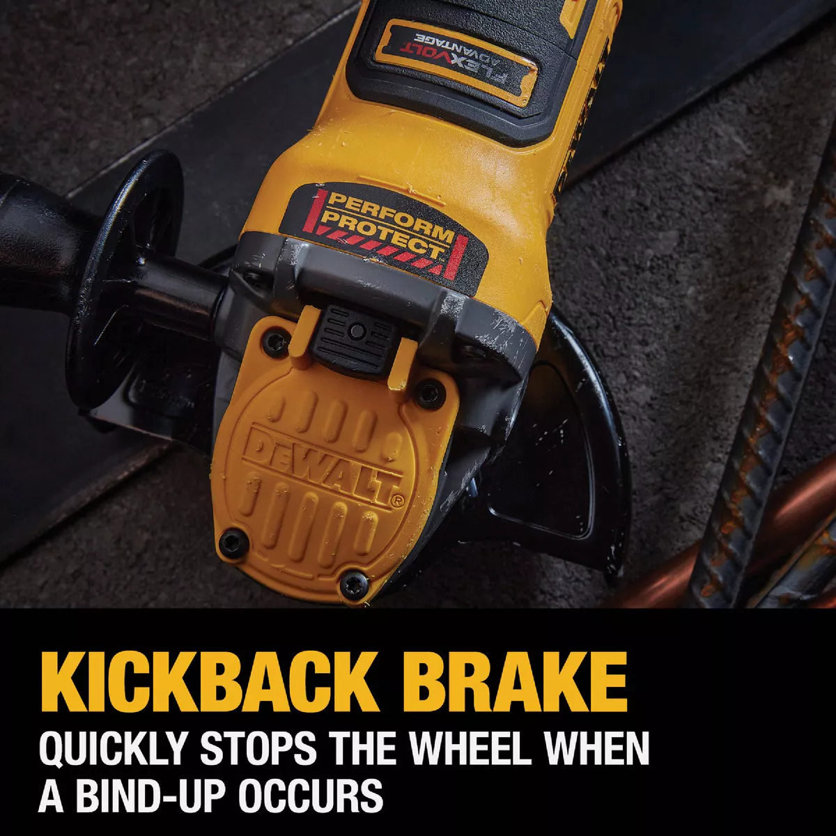 DEWALT 20V MAX 4-1/2 In. / 5 In. Brushless Cordless Angle Grinder with Paddle Switch & FLEXVOLT ADVANTAGE (Tool Only) - photo 5