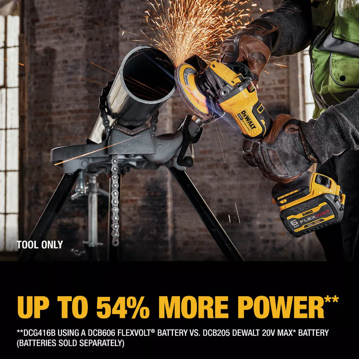 DEWALT 20V MAX 4-1/2 In. / 5 In. Brushless Cordless Angle Grinder with Paddle Switch & FLEXVOLT ADVANTAGE (Tool Only) - photo 6