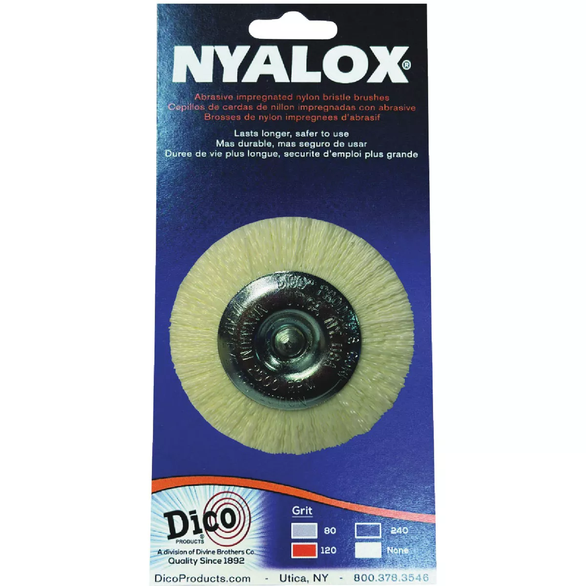Dico Nyalox 3 In. White Nylon Non-Abrasive Drill-Mounted Brush - photo 2
