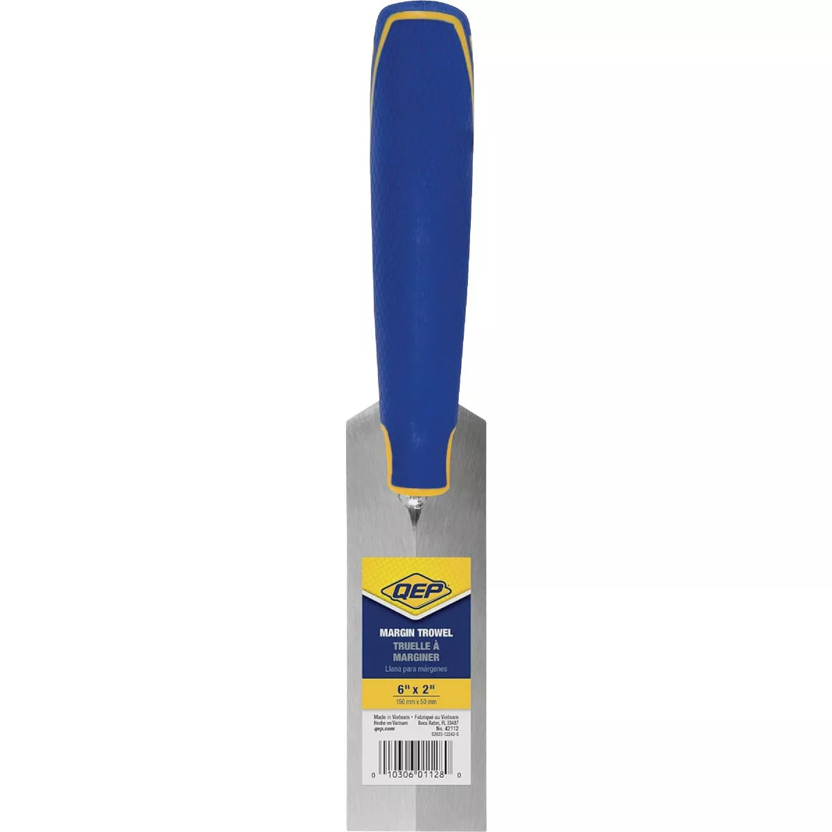 QEP 6 In. x 2 In. Flat Margin Trowel with Bucket Hook & Comfort Grip - photo 2