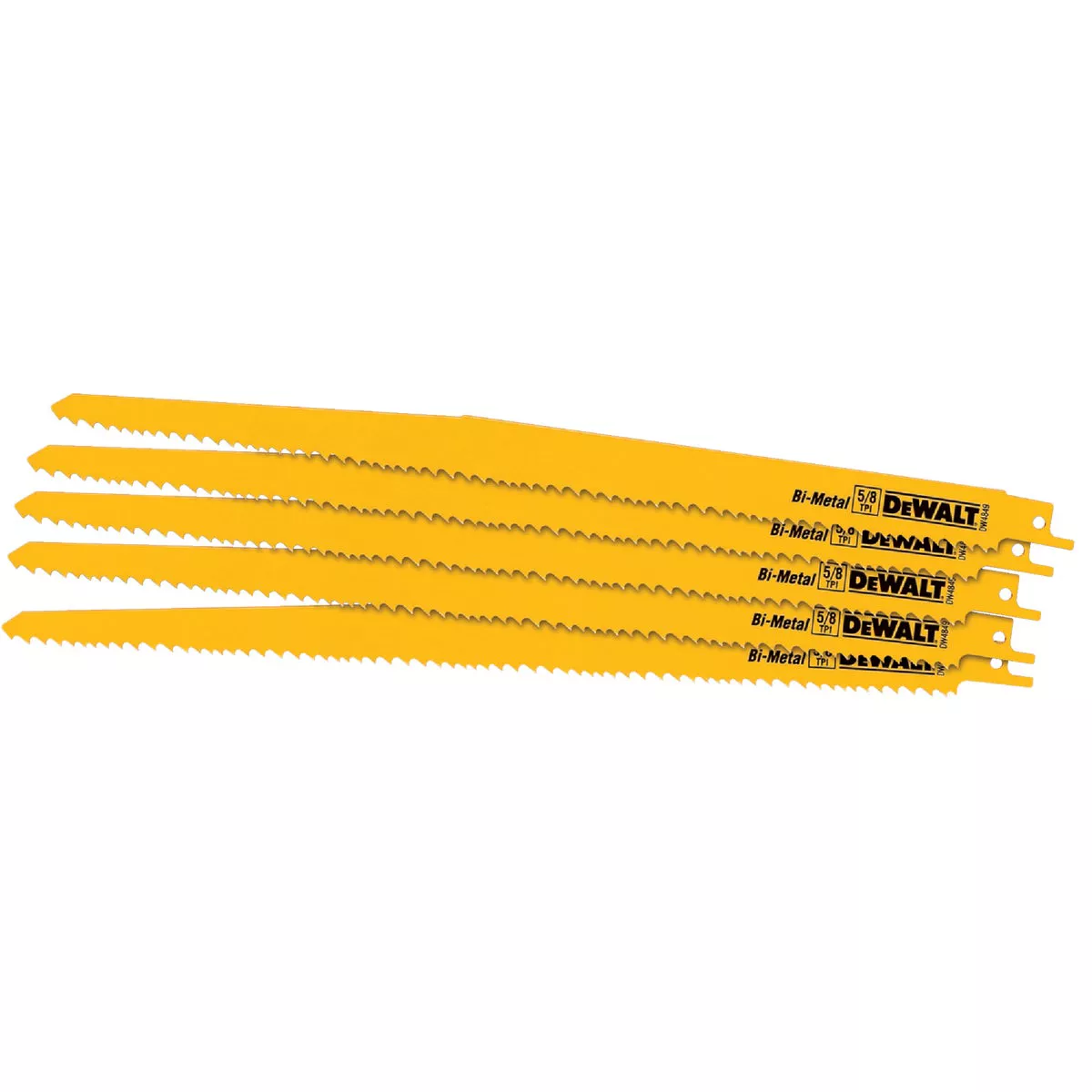 DeWalt 12 In. 5/7 TPI Wood Reciprocating Saw Blade (5-Pack)