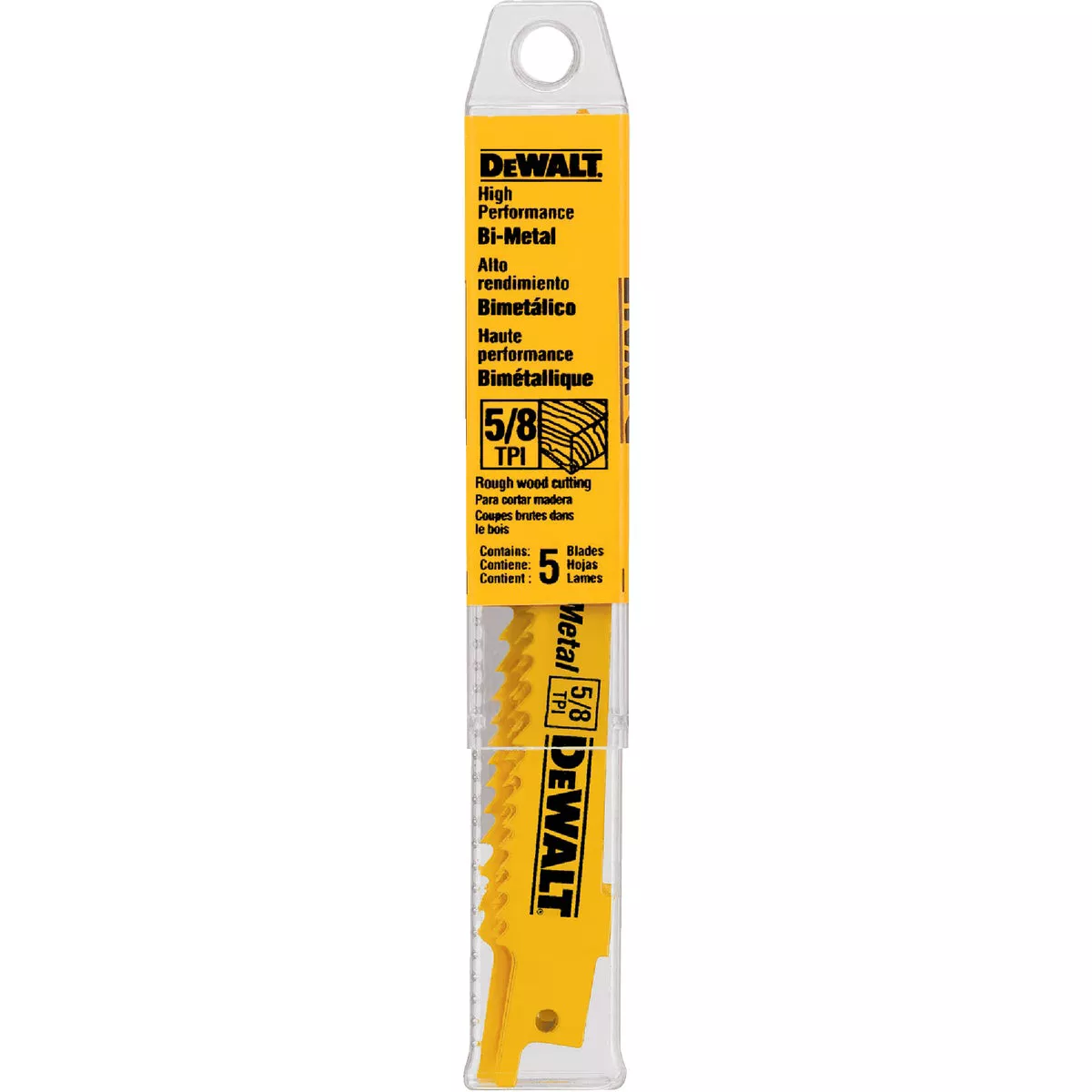 DeWalt 12 In. 5/7 TPI Wood Reciprocating Saw Blade (5-Pack) - photo 2