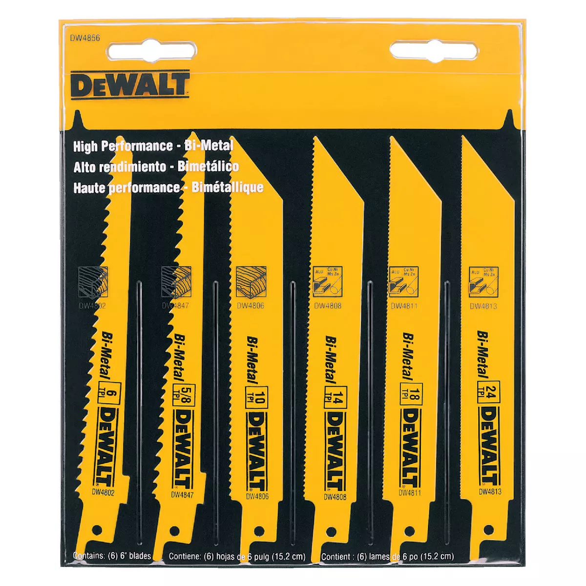 DEWALT 6-Piece Reciprocating Saw Blade Set - photo 2