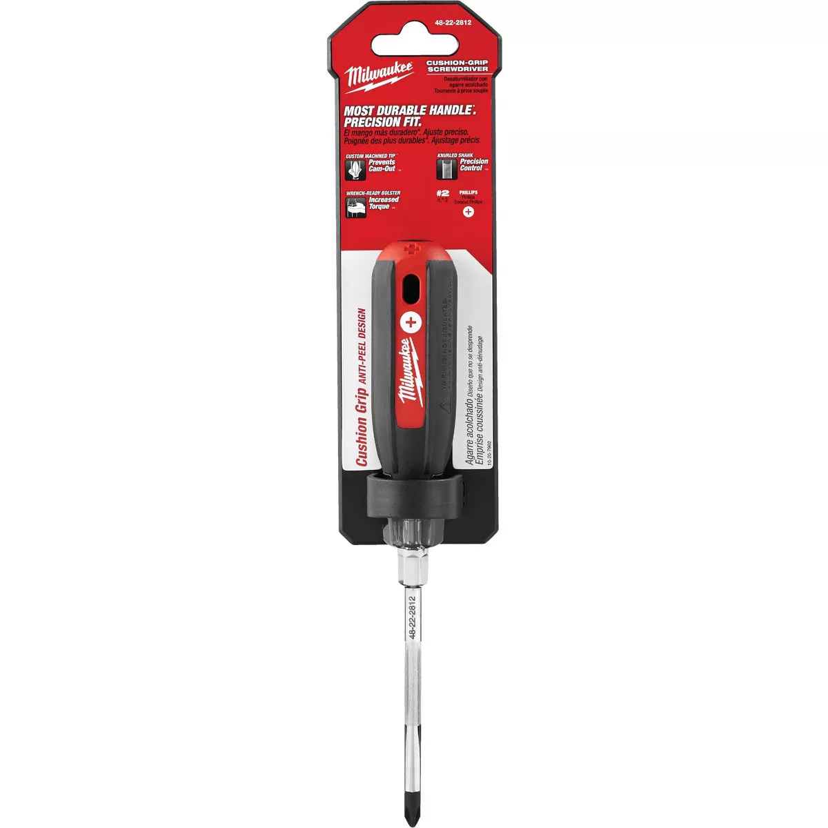 Milwaukee #2 x 4 In. Cushion Grip Phillips Screwdriver