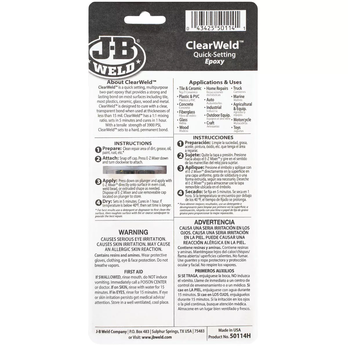 J-B Weld 0.47 Oz. ClearWeld Epoxy - photo 5