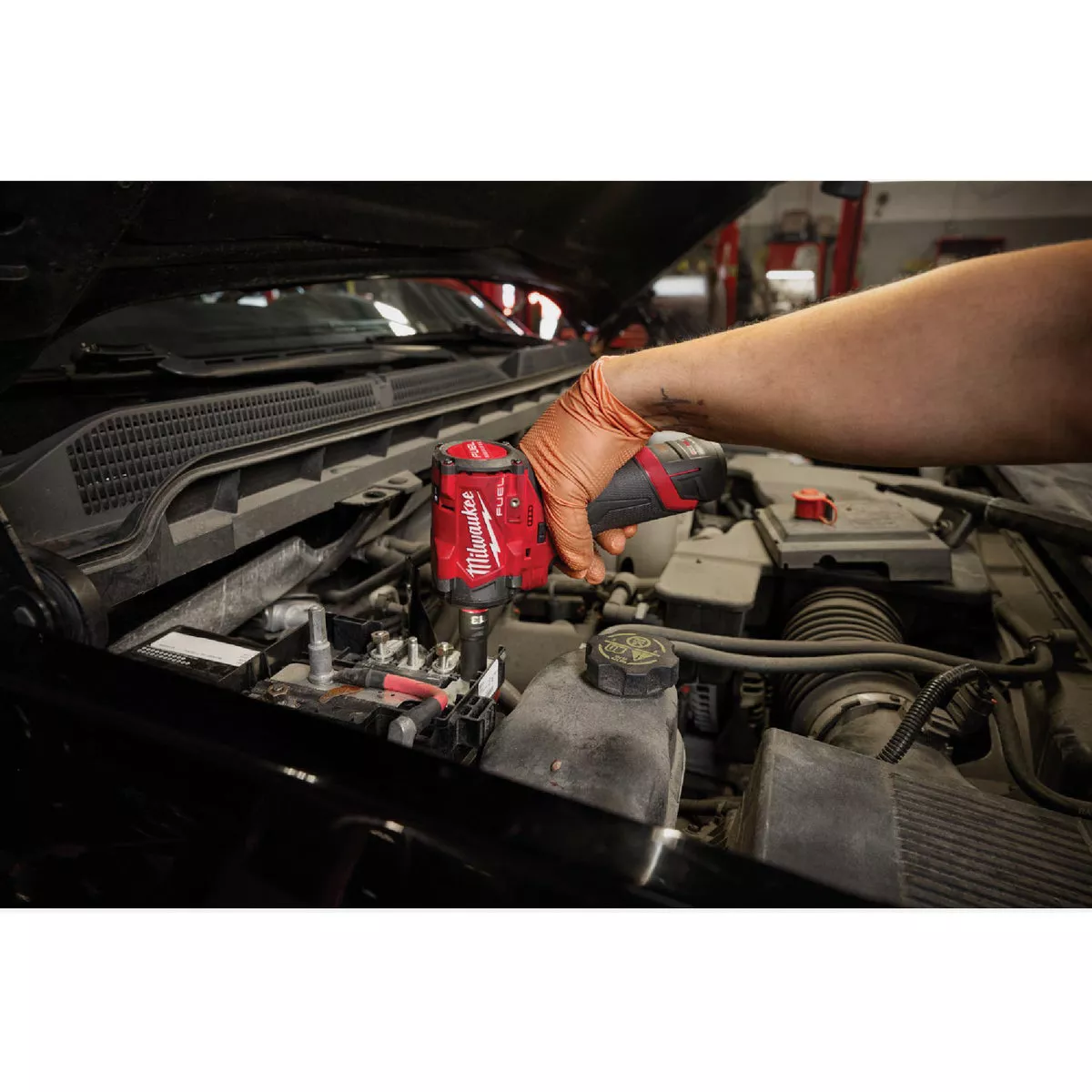 Milwaukee M12 FUEL Brushless 3/8 In. Stubby Cordless Impact Wrench Kit with 5.0 Ah & 2.5 Ah Batteries & Charger - photo 5