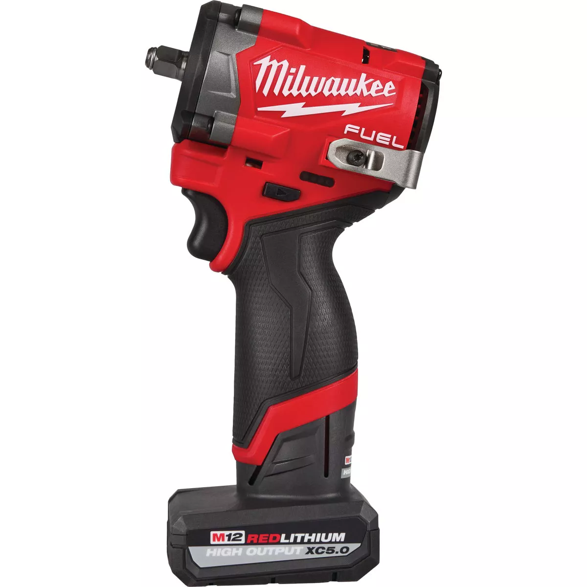 Milwaukee M12 FUEL Brushless 3/8 In. Stubby Cordless Impact Wrench Kit with 5.0 Ah & 2.5 Ah Batteries & Charger - photo 13