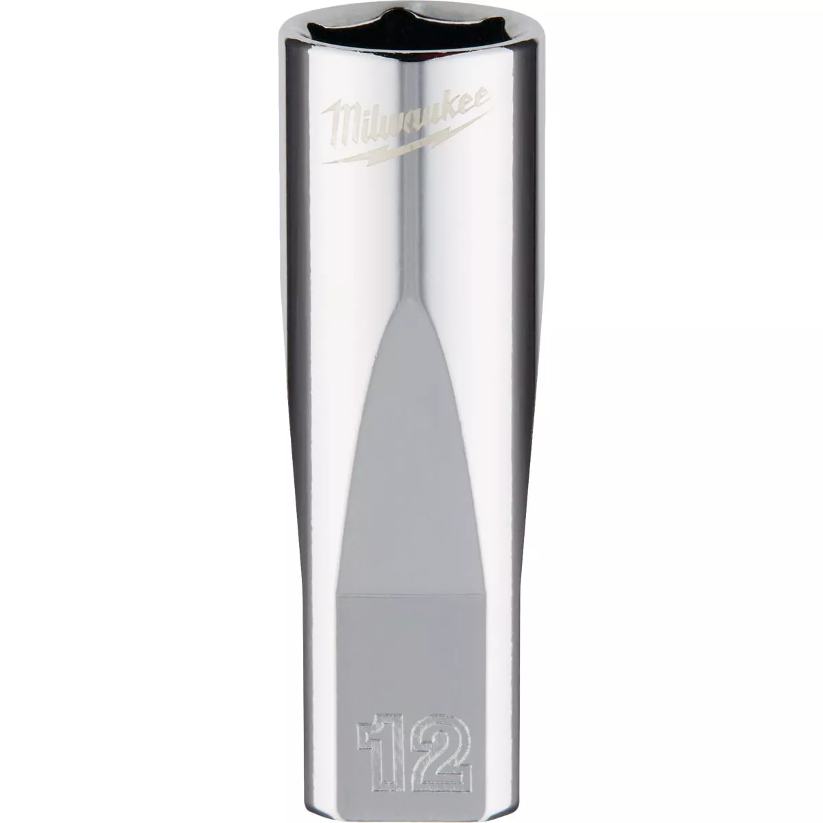 Milwaukee 1/4 In. Drive 12 mm 6-Point Deep Metric Socket with FOUR FLAT Sides