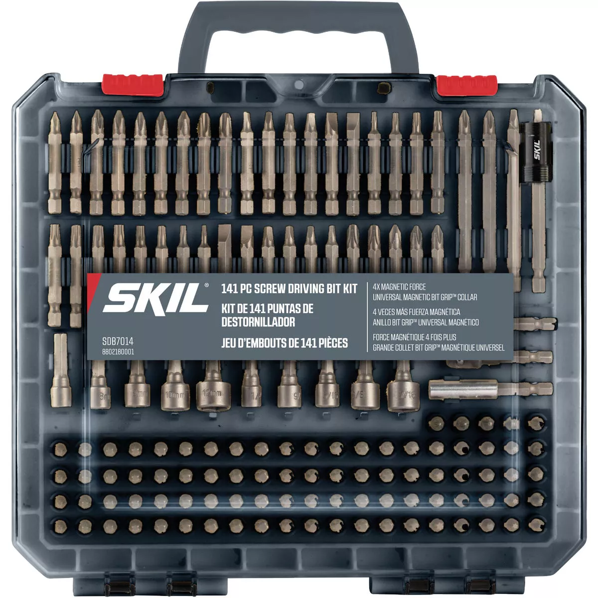 SKIL 141-Piece Screwdriver Bit Set with Bit Grip Magnetic Bit Collar