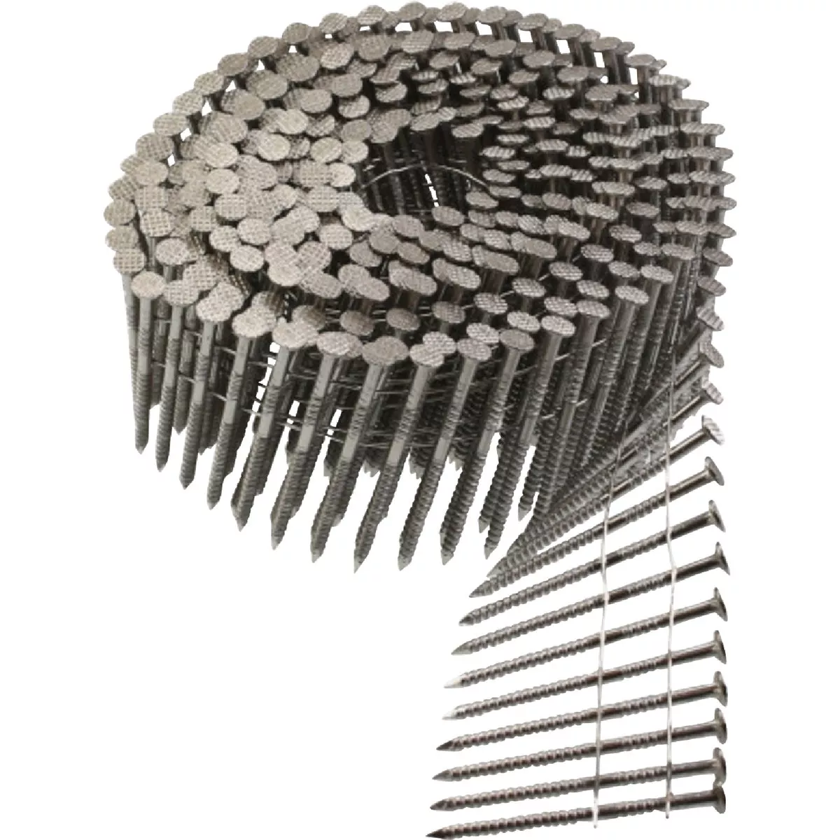 15 Wire Coil, Full Round Head, Ring-Shank Siding Nail 2-1/4 in. Type 304 (3600-Qty)