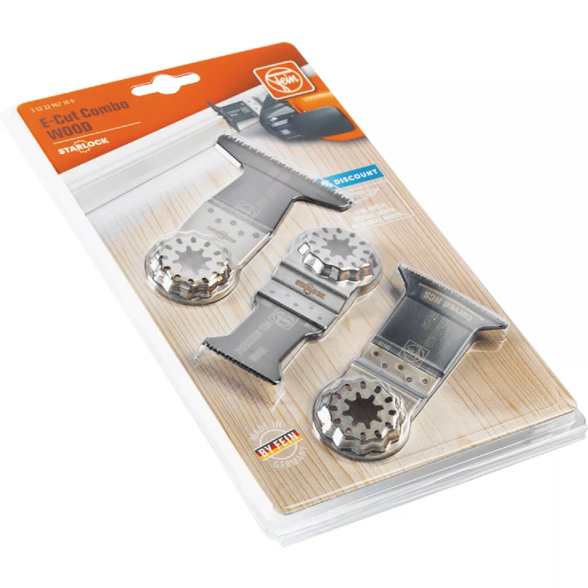 Fein Starlock E-Cut Precision Wood Cutting Oscillating Blade Set (3-Piece) - photo 2
