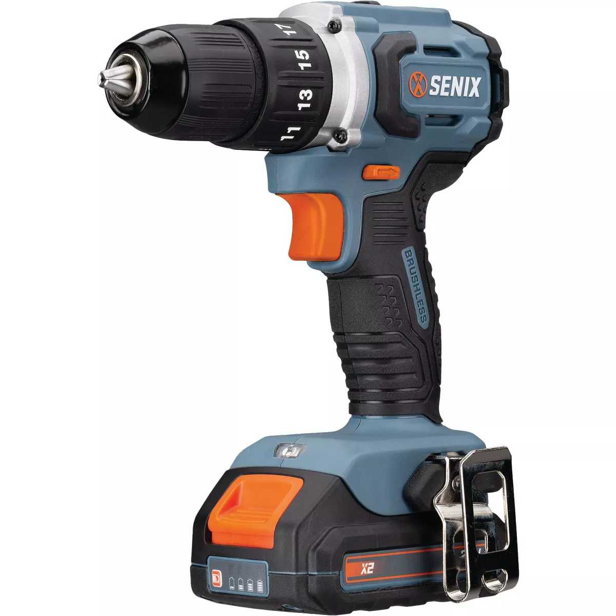Senix X2 20 Volt Max Brushless 1/2 In. Cordless Drill/Driver Kit with 2.0 Ah Battery & Charger - photo 5