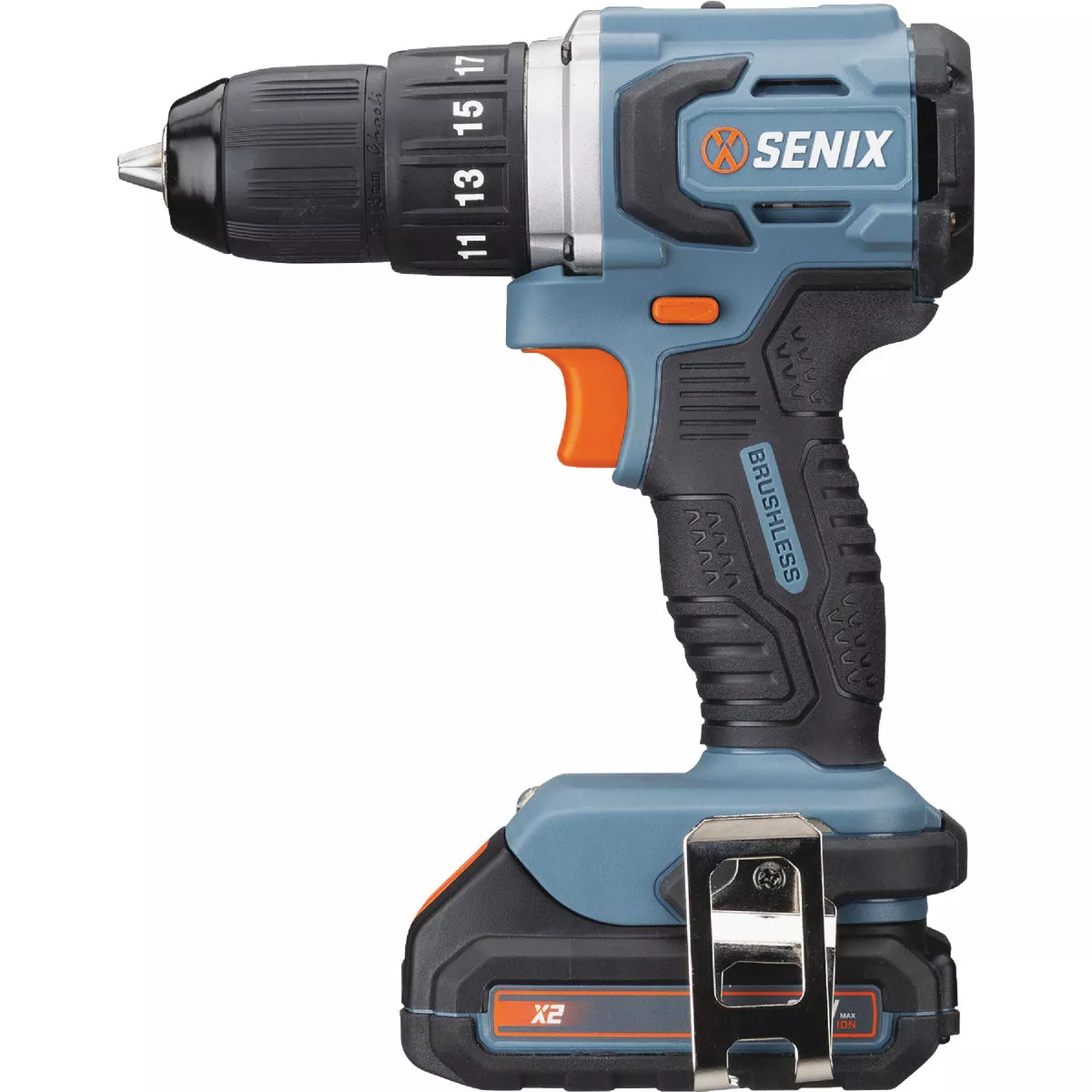 Senix X2 20 Volt Max Brushless 1/2 In. Cordless Drill/Driver Kit with 2.0 Ah Battery & Charger - photo 7