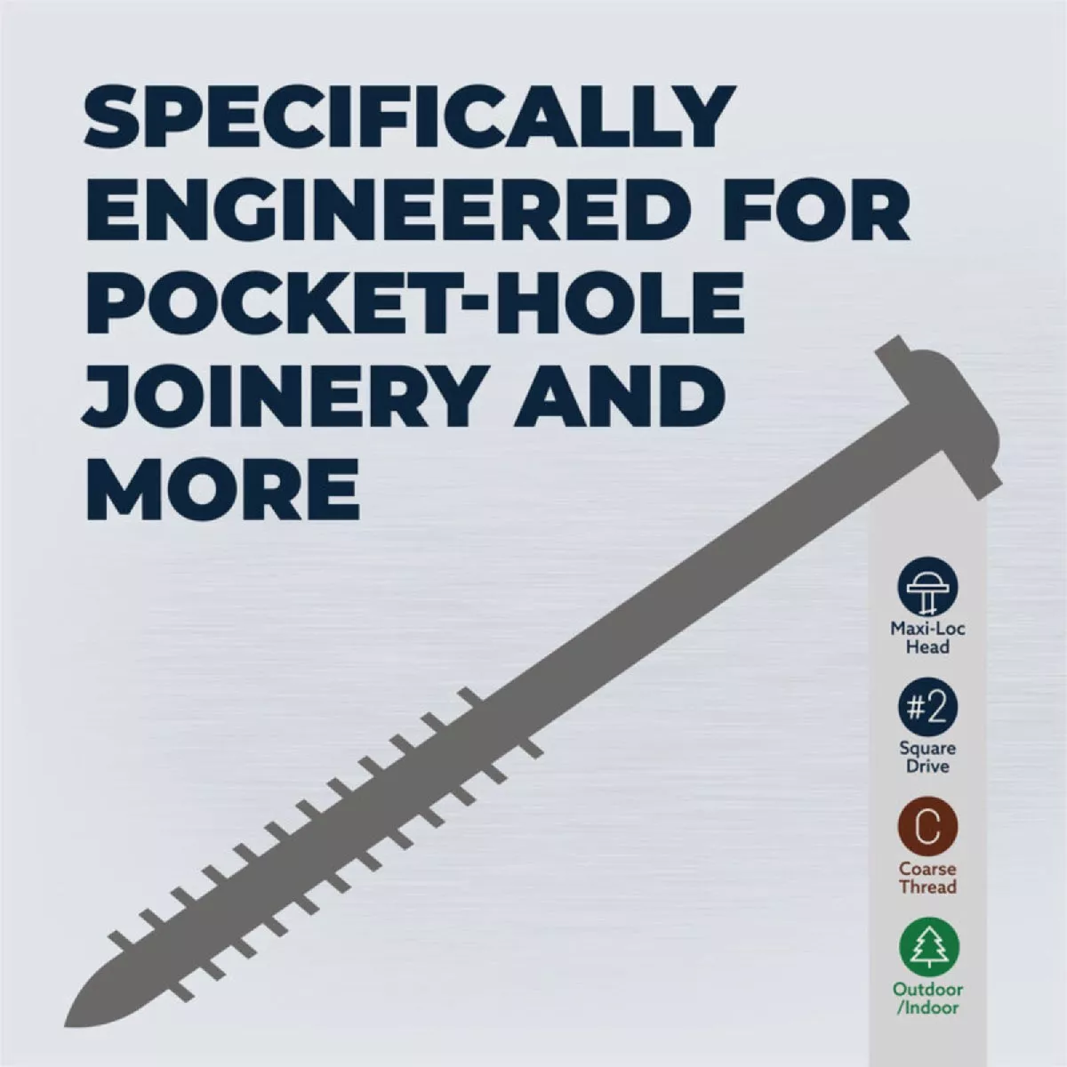 Kreg Protec-Kote #14 x 4 In. Square Coarse Thread Maxi-Loc Head Steel Pocket-Hole Screw (30 Ct.) - photo 4