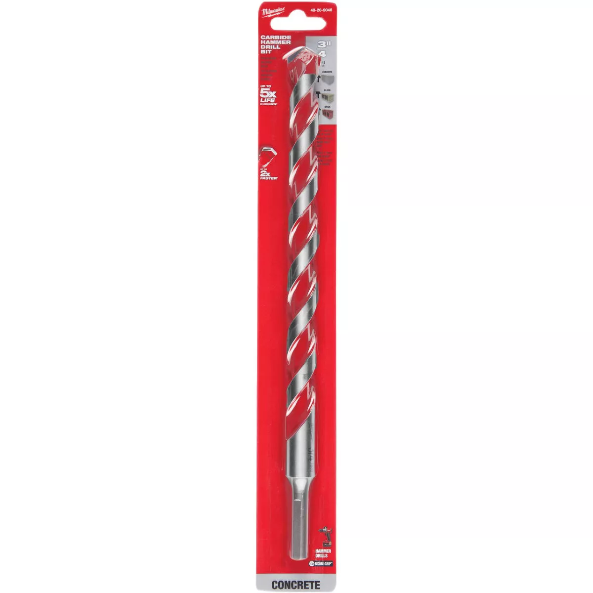 Milwaukee SHOCKWAVE 3/4 In. x 12 In. Impact Duty Masonry Carbide Hammer Drill Bit