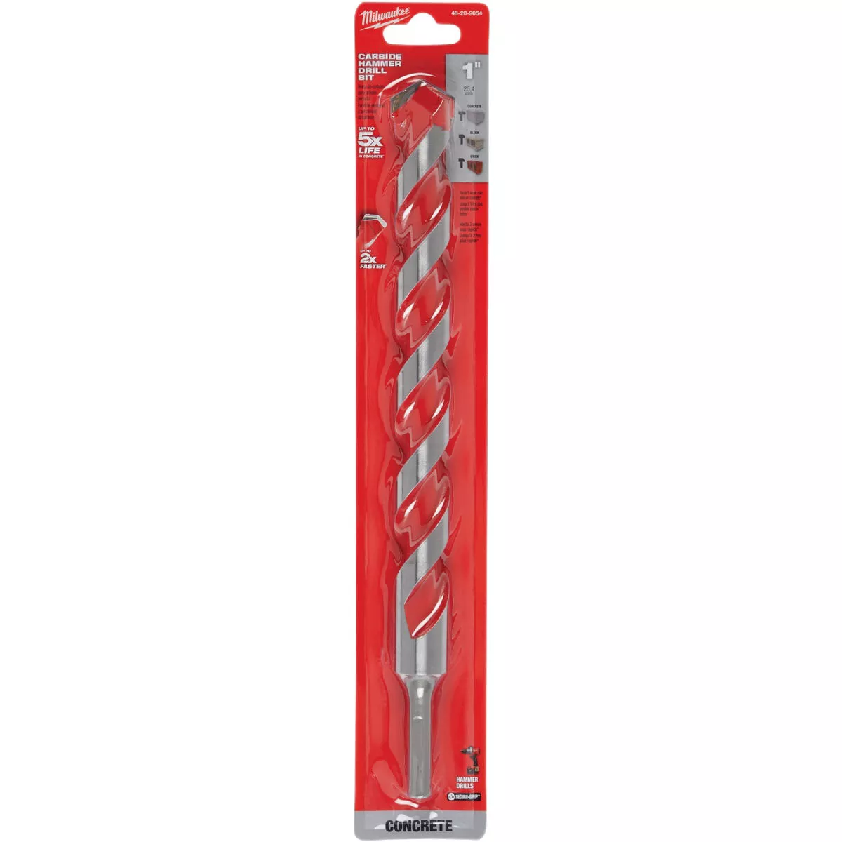 Milwaukee SHOCKWAVE 1 In. x 12 In. Impact Duty Masonry Carbide Hammer Drill Bit