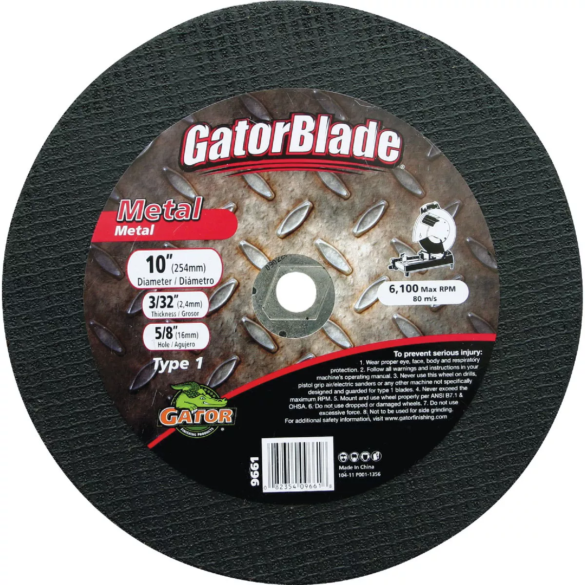 Gator Blade Type 1 14 In. x 1/8 In. x 1 In. Metal Cut-Off Wheel