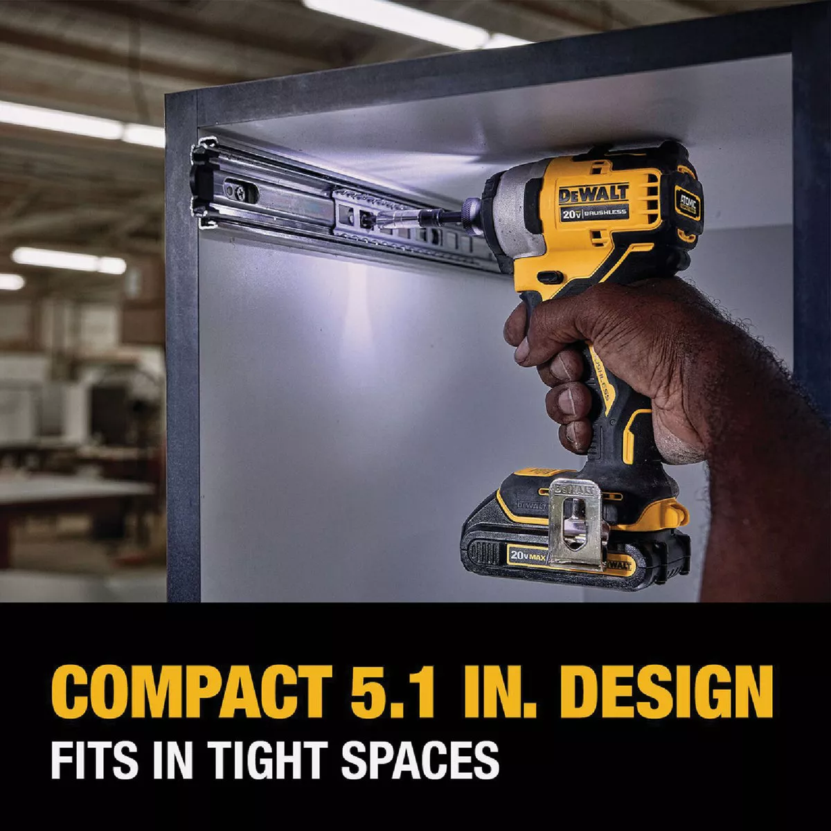 DEWALT ATOMIC 20V MAX Brushless 1/4 In. Compact Cordless Impact Driver Kit with 2.0 Ah Battery & Charger - photo 3