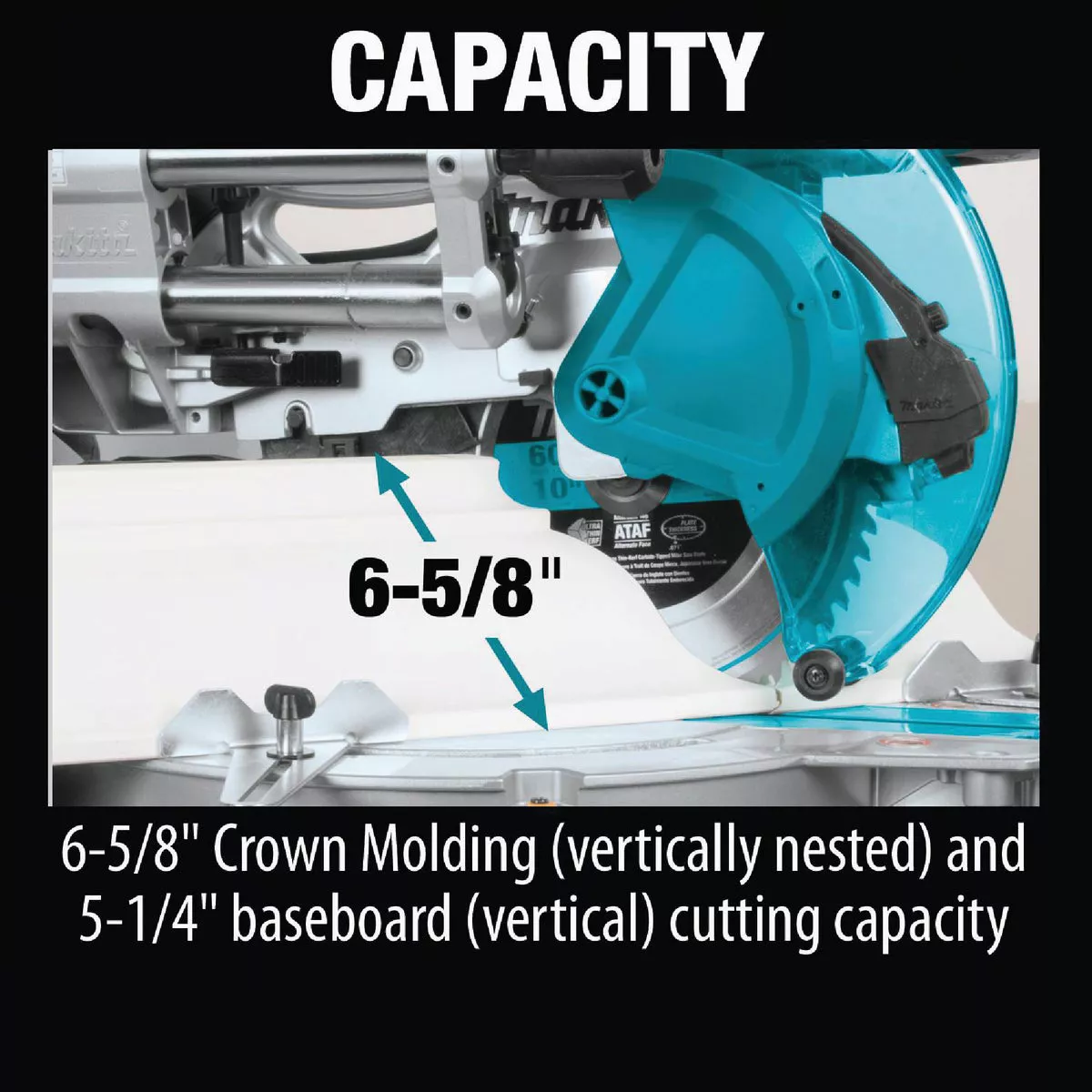 Makita 10 In. 15-Amp Dual-Bevel Sliding Compound Miter Saw with Laser - photo 3