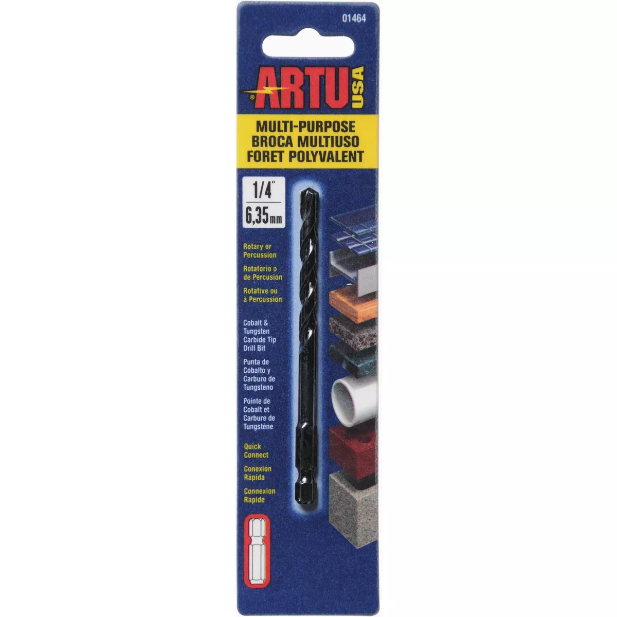 ARTU 1/4 In. x 4-1/8 In. Quick Connect Masonry Drill Bit