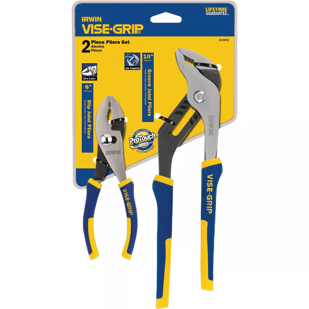 Irwin Vise-Grip ProPlier 6 In. Slip Joint and 10 In. Groove Joint Plier Set (2-Piece) - photo 2