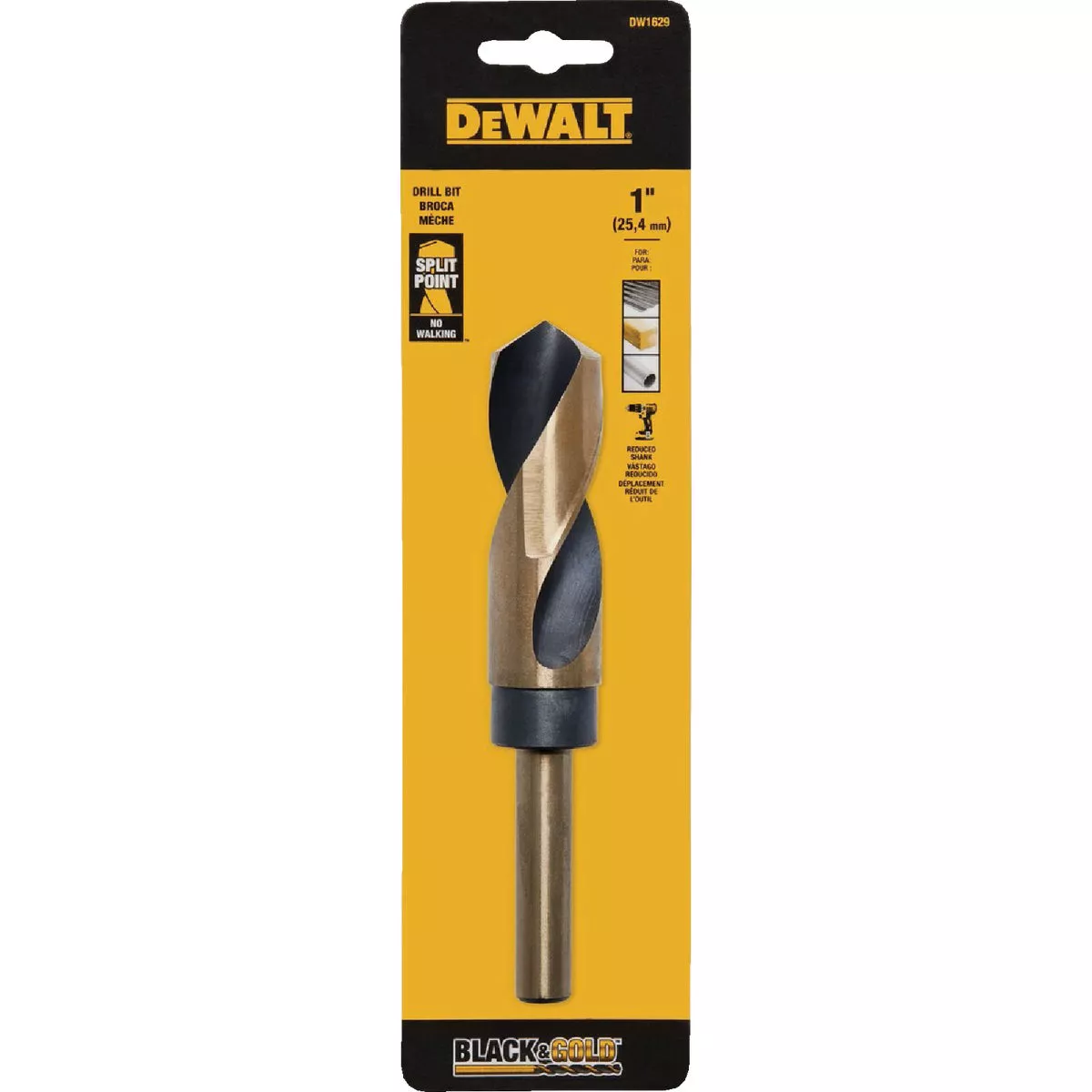 DeWalt 1 In. Black & Gold High Speed Steel Drill Bit - photo 2