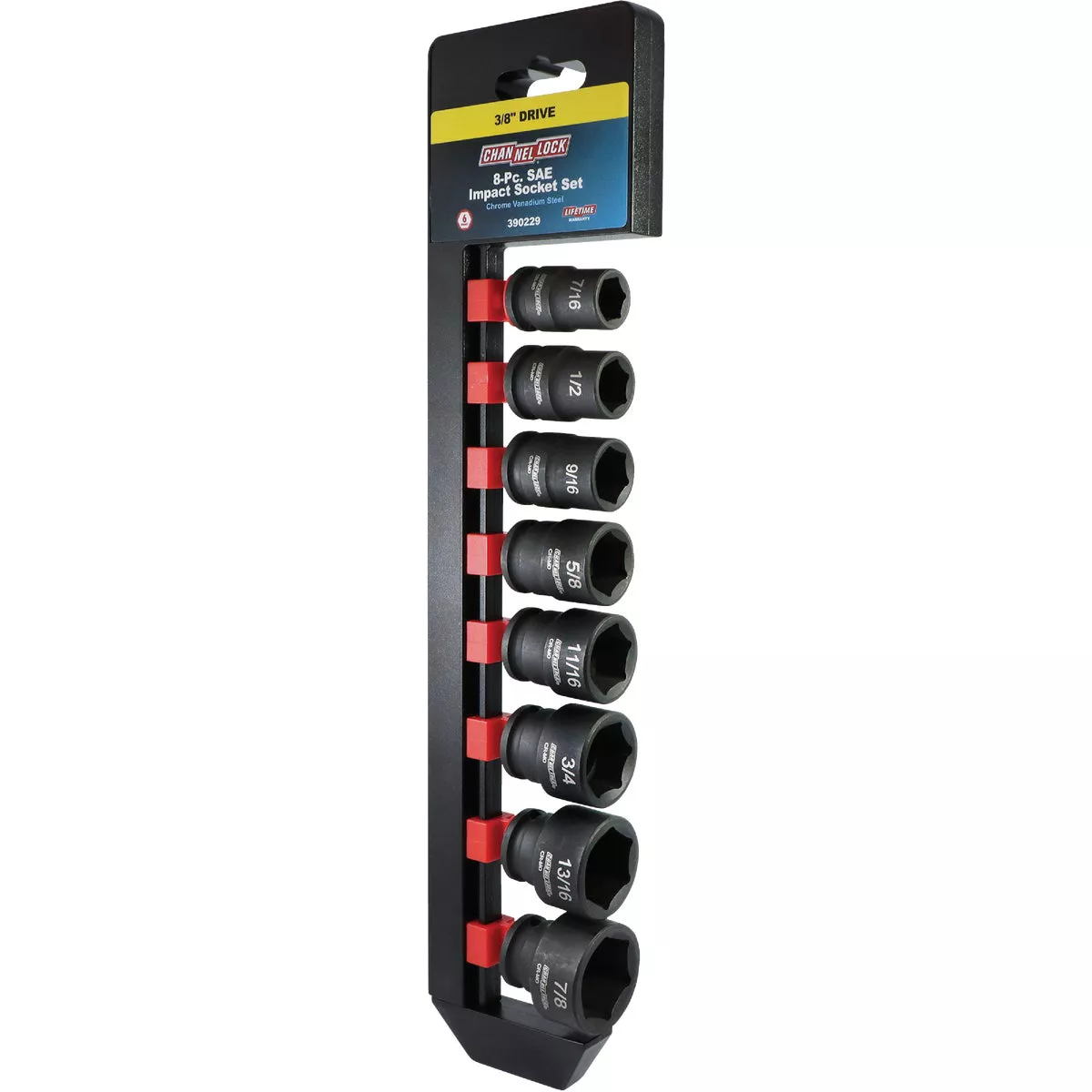 Channellock Standard 3/8 In. Drive 6-Point Shallow Impact Driver Set (8-Piece) - photo 2