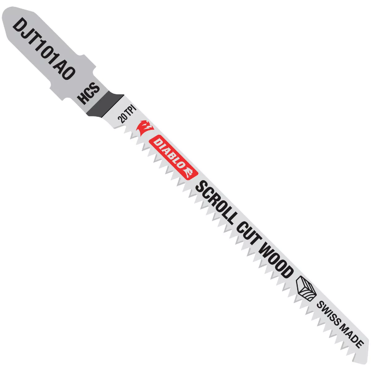 Diablo T-Shank 3-1/4 In. x 20 TPI High Carbon Steel Jig Saw Blade for Scroll Cuts in Wood (5-Pack)