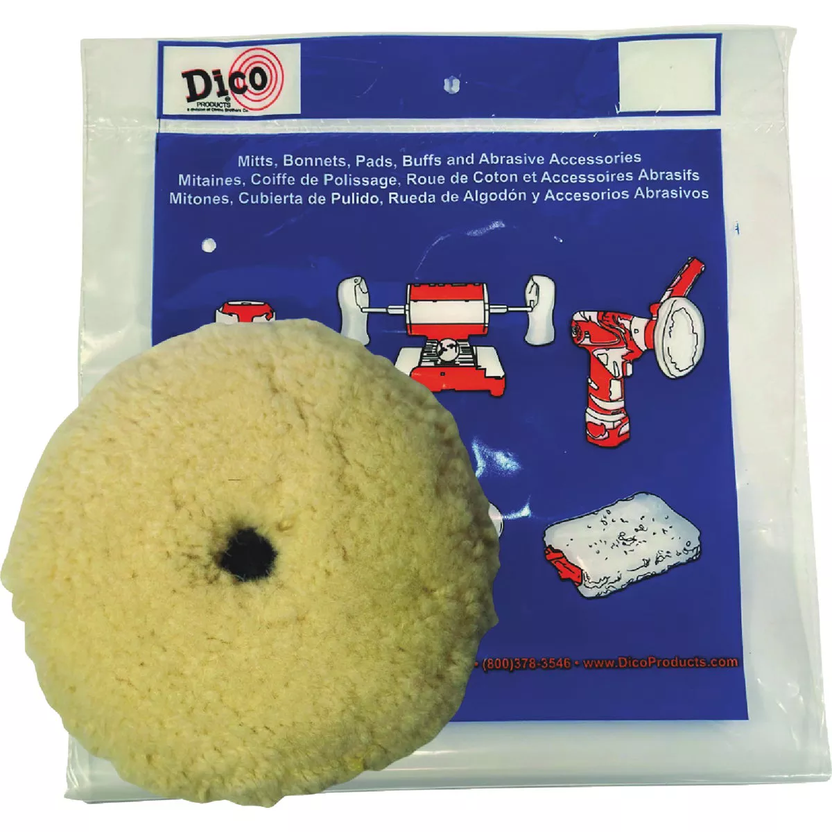 Dico 6 In. Compound Polishing Pad with 1/4 In. Mandrel